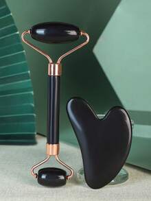 一套面部按摩刮痧工具:包含一个双头按摩滚轮和一个心形刮痧板。有助于减轻面部浮肿,舒缓娇嫩肌肤,展现自然光泽。这些天然护肤工具可以放松肌肉,减少皱纹。粉色,美容产品,护肤,水疗,自我护理,护肤工具,面部护理,美容师用品,按摩,面部按摩工具,面部滚轮。 - 多款式 - 查看 6