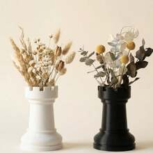 1pc Creative Chess Piece Pen Holder, Black & White Color Options, PET Material, Open-Style Stationery Organizer, Retro Luxury Vibe, Suitable For Office Desk, Study, Students And Professionals Office Desk Desk Office Supplies Office Accessories - Multicolor - View 3