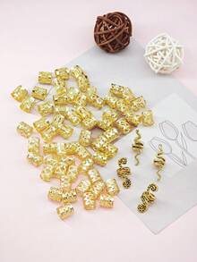 64件套多造型发圈套装 - 多功能可调节合金弹力发箍，波西米亚风发饰，男女皆宜，适用于脏辫和编发 - 金色 - 查看 4