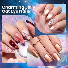 Beetles 8ML 20 Colors Gel Nail Polish Set, Nude Pink Green Blue Red Cat Eye UV Gel Polish With Base & Top Coat, All Season Manicure Kit For Beginners DIY Nail Art Home Gifts For Women - 20 Colors 8ml Moonlit Nebula - 查看 6