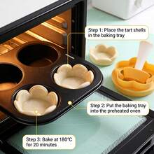 Khuôn làm bánh cupcake sáng tạo, khuôn cắt bánh quy hình hoa mai, khuôn làm bánh gạo nắm, dụng cụ làm bánh trứng tart và bánh donut. - Xem 7