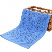 1pc/2pcs Soft & Absorbent Microfiber Pet Towel, Cute Paw Print, Bone, Bear, Rabbit Design, 50cm*100cm, Quick Drying, Cartoon Print Pet Bathing Towel, Ideal For Drying Cats, Dogs, Pet Grooming - 1 chiếc bàn chân màu tím, kích thước 70*140cm - Xem 8