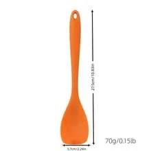 All-In-One Silicone Spatula Spoon Set - High Heat Resistant Non-Stick Flexible Scraper - Seamless Rubber Spoon For Mixing, Salad, Baking - Orange/Red (2/4 Packs) - Orange - View 11