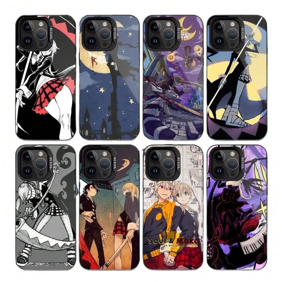 Anime Soul Eater Phone Cases For 17 16 15 14 13 12 11 Promax Pro Plus Black Candy Matte Shockproof Cover - 5 - 查看 1