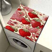 1pc Multi-Functional Washing Machine Pad - Scratch-Resistant, Moisture-Absorbing, Washing Machine And Refrigerator Protector Pad, Suitable For Laundry Room, Kitchen Countertop, Dishwasher-, Easy-Clean Surface, Fits Washing Machines, Modern Home Decor Design, Prevents Scratches And Spills - Retro Country-style Storage Rack - View 2