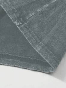 Men's Vintage Distressed Snow Flake Print T-Shirt, Spring/Summer - Grey - View 5