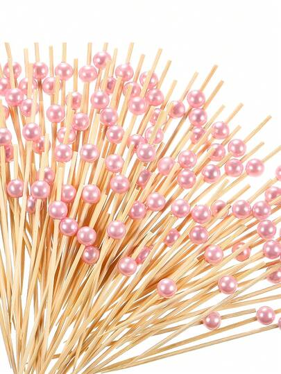 开胃菜签、鸡尾酒牙签、粉色鸡尾酒牙签套装、闪亮鸡尾酒签、仿珍珠食品签和创意艺术牙签、开胃菜签、竹签、花签、水果叉、纸杯蛋糕装饰、蛋糕和汉堡艺术叉、三明治签、一次性婚礼派对蛋糕和甜点签、装饰竹签
