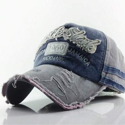 1Pc Vintage Colorblock Trucker Hat, Retro Number Embroidery Baseball Cap, Lightweight Adjustable For Festivals, Y2K, Daily & Holiday Wear