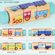 Bộ 1 món đồ chơi xếp hình xoay bằng gỗ cho bé sơ sinh và trẻ nhỏ, khối xây dựng nhận biết động vật 6 mặt, đồ chơi giáo dục cho trẻ em, quà tặng khai sáng cho trẻ sơ sinh. - Nhiều màu - Xem 15