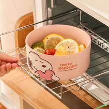 SNOOPY 史努比密封食品储存碗，卡通微波炉午餐盒，批发陶瓷碗，微波炉碗 - 彩色 - 查看 4