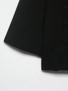 Áo blazer tay ngắn dáng lửng đa năng tối giản dành cho nữ, bộ sưu tập Xuân/Hè mới của Seelio. - màu đen - Xem 10