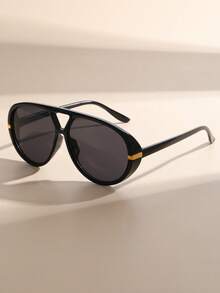 Women's Simple Double-Beam Large Frame Fashion Glasses, Fashionable Outdoor Street Style Eyewear - Multicolor - View 7