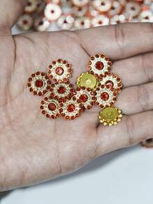 20/50/80/120pcs Set Rhinestone Beads, Fashion Red Rhinestone Decorative Beads For Jewelry Making, Suitable For Crafts - 14mm Red Diamond - View 4
