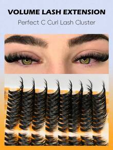 272pcs C-Curl Natural Thick Black False Eyelashes, Suitable For Beginners, Artificial Cartoon Classic Eyelash Strips, Long-Lasting And Durable For Daily Wear, Parties, Weddings, Christmas, Music Festivals, Etc. - C - 查看 2