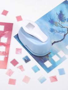 1 chiếc dụng cụ đục lỗ giấy kiểu cần gạt, đục lỗ tem vuông và chữ nhật, dụng cụ thủ công làm sổ lưu niệm, thiệp DIY, khung ảnh, đồ thủ công và trang trí (nhỏ gọn và dễ sử dụng) - mảnh duy nhất - Xem 9
