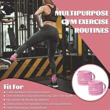 2 piezas Correas para tobillos para bandas de resistencia - Anillos en D duales, ajustables, gruesas y cómodas - Unisex, ideales para patadas de glúteos, elevaciones de cadera y entrenamientos de la parte inferior del Body | Equipo de fitness premium - Multicolor - Ver 5