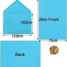 30 phong bì + 30 thiệp + 30 sticker. Phong bì mời kiểu nắp chữ V, thích hợp để đựng ảnh, thiệp chúc mừng, sinh nhật, đám cưới, tốt nghiệp, thông báo, tiệc mừng em bé. - A - Xem 2