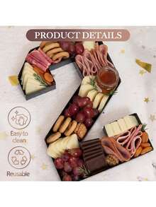 1 Set 2026 Graduation Party Food Serving Tray, Numeric Cold Dish Platter Set; Graduation Season Dining Table Decor, Graduation Party Food Serving Tray, Graduation Party Dessert Table Numeric Tray - View 8