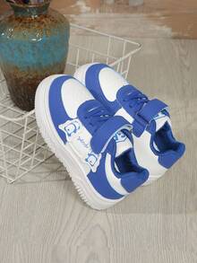 1 Pair Kids Spring Soft Bottom Casual Sneakers, Lightweight Sports Shoes For Boys And Girls - Blue - View 4