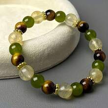 1 pièce Bracelet de style bohème avec perles de 8 mm, convient pour toutes les saisons, excellent cadeau pour la mère, la petite amie, la meilleure amie, la fête des mères - Multicolore - Voir 4
