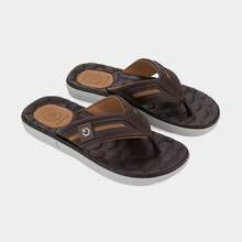 Cartago Men's Flip Flops 12530 Cart4go Aegean IV Finger Ad - Màu nâu tối - Xem 1