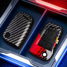Bộ vỏ bọc chìa khóa xe hơi bằng sợi carbon ABS, kiểu dáng graffiti, phù hợp với các dòng xe Golf 7 MK7, Tiguan MK2, SEAT Ateca, Leon FR 2, Ibiza, Octavia. - Loại A - Xem 5