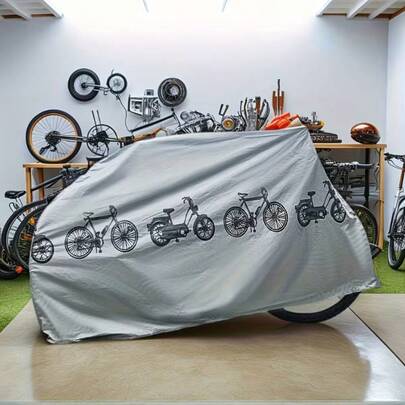 1 pieza Cubierta para bicicleta para todo tipo de clima, a prueba de polvo y fácil de limpiar, adecuada para el almacenamiento de bicicletas de montaña, tienda de campaña para bicicletas, aplicable para garaje, exterior, viajes, se ajusta a la mayoría de las bicicletas, vehículos eléctricos, equipo para exteriores, diseño a medida, construcción duradera, regalo ideal para Navidad, cumpleaños, Año Nuevo