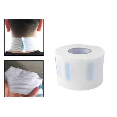 Tiras desechables para el cuello para cortes de pelo, papel negro elástico para el cuello para salón de peluquería, accesorios para peluquería