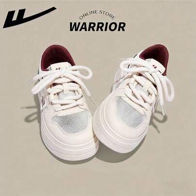 WARRIOR 1 Pair 2026 Spring New Casual Thick-Soled Sneakers For Women, Slimming, Fashionable, Versatile, Lightweight, Anti-Slip, Breathable Mesh, Suitable For Indoor & Outdoor Sports