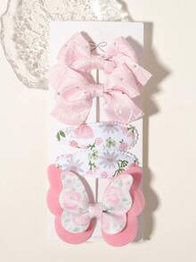 Set de 5 accesorios para el cabello, pasadores de cabello con lazo de strass, decoración para el cabello de niños sin daños - color mezclado - Ver 12