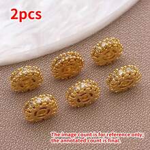 2 chiếc phụ kiện mạ đồng 18K cao cấp, dày dặn, màu bạc và bạch kim, kích thước 6/8mm, đính hạt đá Zirconia, thích hợp để tự làm vòng tay, dây chuyền, bông tai cho đám cưới hoặc tiệc tùng. - Nhiều màu - Xem 17