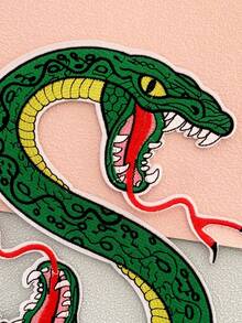 1 miếng vá thêu hình rắn, hình động vật hoạt hình tự làm. - nhiều màu - Xem 3