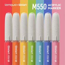 New 12/24/36/48/60 Pcs Set Vibrant Acrylic Marker Pens, Professional Free-Flowing Ink System With Excellent Color Coverage On Black Paper, Soft Brush Tip For Smooth Writing And Coloring, Boxed With Fabric Storage Bag For Easy Carrying And Organization - Marker Pen (set) - View 10
