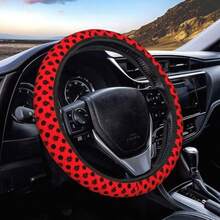 GLadybug Black Polka Dot Red Steering Wheel Covers Anti-Slip Elasticity Car Accories Steering Wheel Protector Universal 15 Inch For Cars SUV Vehicle Truck1 - 多色7 - 查看 1