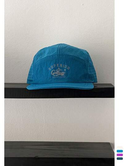 Gorra de béisbol negra con bordado de letra en la parte superior, nueva gorra versátil transpirable para todas las estaciones, gorra con visera a cuadros, gorra deportiva y de senderismo de secado rápido con bloques de color, estilo skater hippie chic