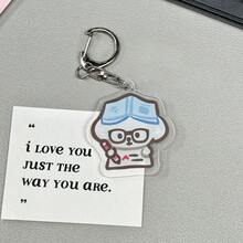 1pc Cute Multi-Color Cat & Dog Couple Keychain, Pendant Ornament, High-Quality Backpack Decoration Gift - Multicolor - View 6