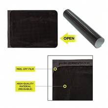 Universal Fit Static Cling Sun Shade For Side Window Black PVC Window Cover 12x16 Inch - 1 - View 5
