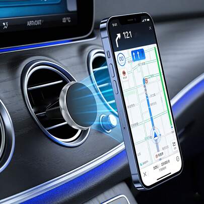 Universal Magnetic Phone Holder For Car Air Vent Mount Strong Magnetic Grip Stable No Shake Hands Free Driving Easy Install 360 Rotation For All Phones