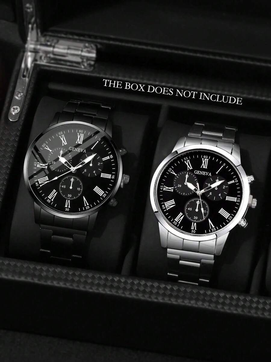 2/1pc Boy's Fashion Business Casual Roman Scale Quartz Watch, Suitable For Daily Wear, Suitable As Birthday/Holiday Gift For Friends, Suitable For Daily Life Such As Back To School, Gatherings And Travels. Graduation Season, Father's Day Gift, Gift For Family And Friends - Multicolor - View 1