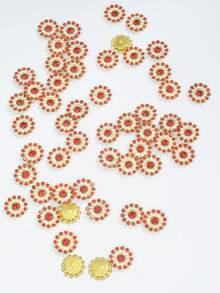 20/50/80/120pcs Set Rhinestone Beads, Fashion Red Rhinestone Decorative Beads For Jewelry Making, Suitable For Crafts - 14mm Red Diamond - View 9