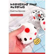 创意流体骰子挤压玩具，可塑性减压慢回弹模拟甜点发泄玩具，特别柔软可爱，毛茸茸的 - 彩色 - 查看 2