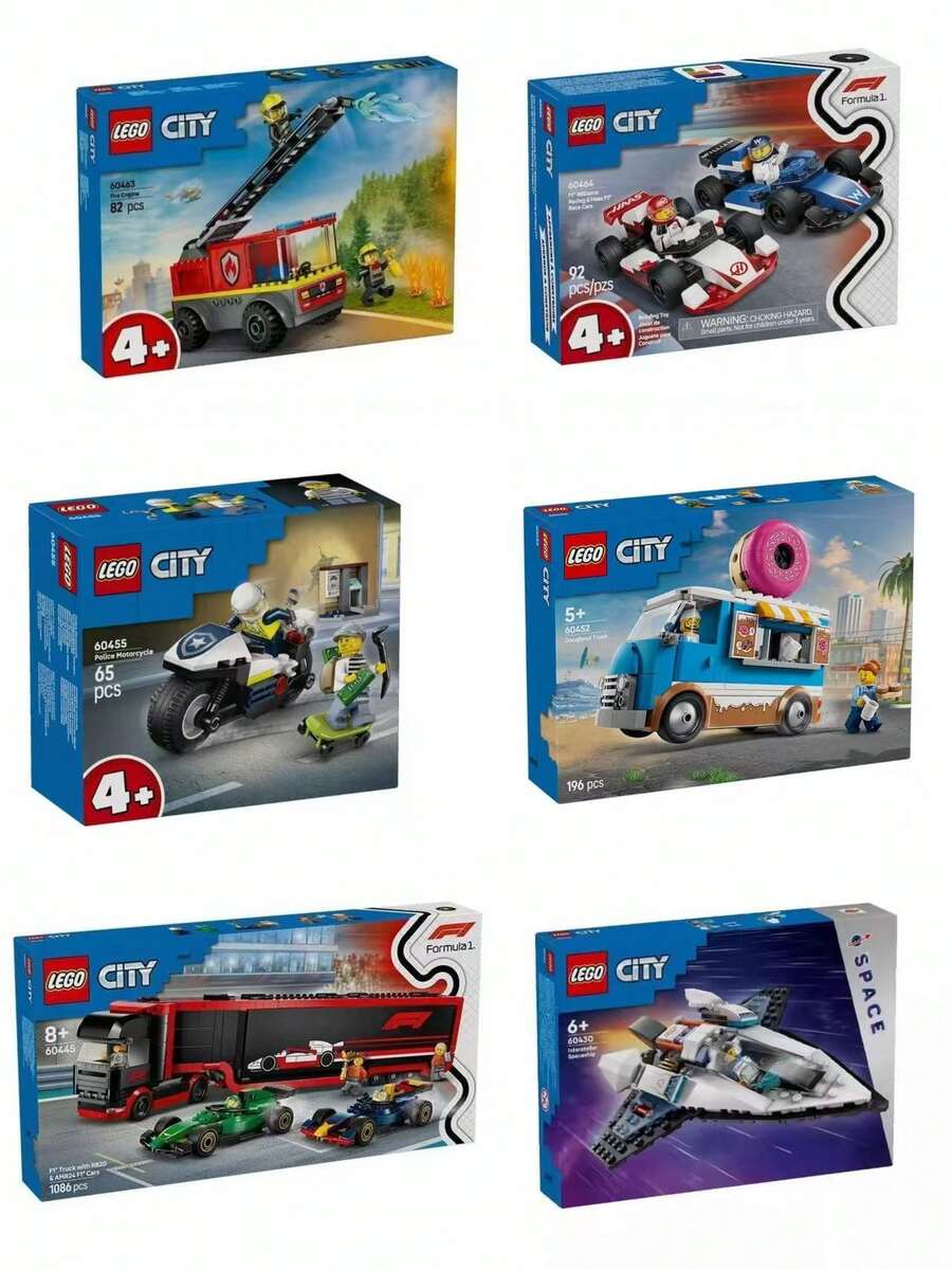 LEGO Bộ xếp hình xây dựng City Series 60430/60445/60452/60455/60463/60464, đồ chơi xếp hình thông minh, quà tặng cho bé trai và bé gái. - Nhiều màu - Xem 1