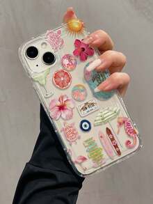1个充气花朵火烈鸟简约TPU防震手机壳，兼容苹果13/11/12/16/14/15/15Pro/15Plus/15ProMax/7Plus/8Plus/X/XsMax/Xr/11Pro/12Pro/13Pro/14Pro/12mini/13mini/11ProMax/12ProMax/13ProMax/14Pro Max/14Plus/6/6s/6Plus/7/8/16Pro/16Plus/16ProMax/SE 和三星Galaxy/A54/A14/A12/A13/A15/A32/A33/A24/A52S/S20/S21/S22/S23/S24/S23Plus/S24Ultra/S25/A15/A33/A23 - 彩色 - 查看 2