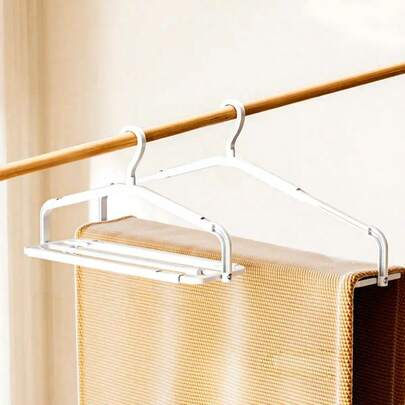 可调节宽度 16.5 英寸 - 25 英寸，可 360° 旋转，加固防滑超宽衣架，适用于毛巾、床单、外套、裤子等。
