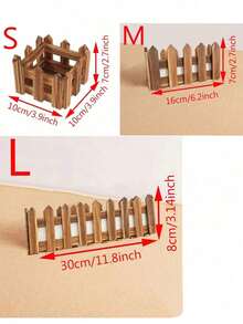Artificial Flower Insert Wooden Fence Planter Box, Fake Flower Base For Restaurant Partition, Home & Outdoor Decor, Succulent Pot For Garden - Multicolor - View 1