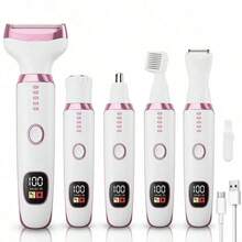 Máy cạo râu điện 5 trong 1 không dây dành cho nữ, đầu thay thế được, tỉa lông mặt, lông mày, lông mũi, máy tỉa lông vùng bikini chống nước, máy tẩy lông sát da, quà tặng cho phái nữ, dung lượng pin 600mAh, quà tặng Ngày của Cha, Ngày của Mẹ. - Xem 13