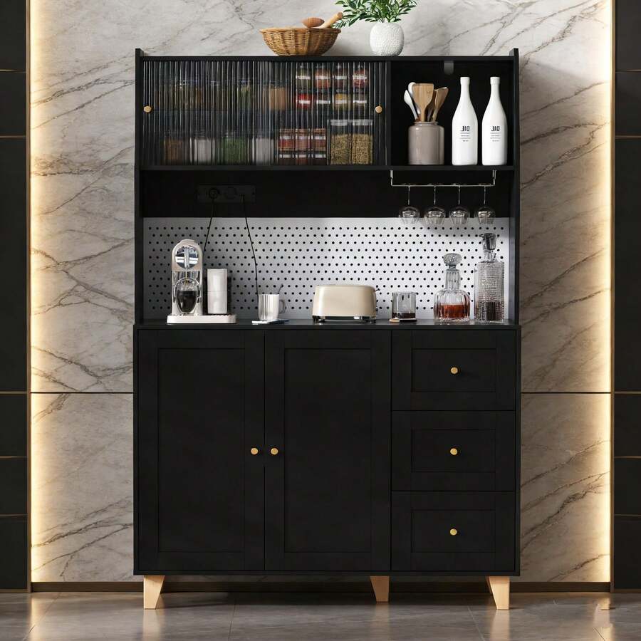 Buffets & Sideboards - Black + MDF - View 1