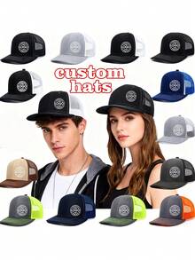 Customizable Baseball Cap (Text/Pattern) - Unisex, Adjustable Size, Multiple Colors. Designed With English Letters, Suitable For Men And Women. These Sun Hats Can Be Directly Printed With Any Pattern. - Multicolor - View 8