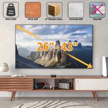 1 Giá đỡ treo tường TV siêu mỏng, phù hợp với TV từ 26-60 inch - Thiết kế kín đáo, tải trọng tối đa 50kg (110lbs), VESA 400x400mm - Gắn TV chắc chắn để có trải nghiệm xem ấn tượng. - màu đen - Xem 7