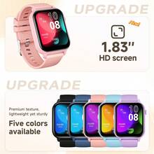 Nuevo reloj inteligente para hombres y mujeres, pantalla grande de 1.83", batería de larga duración de 260mAh, llamadas inalámbricas, cámara, múltiples modos deportivos, linterna LED, gran regalo para amigos - Ver 4